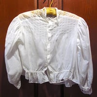 ビンテージ~20's●レディースレース付き長袖ブラウス白●250412m1-w-lsshトップスヴィクトリアンアンティーク古着