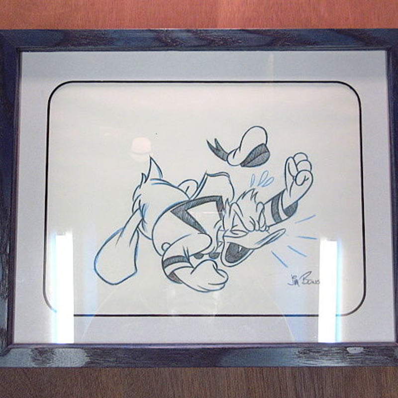 ディズニー○Jim BonserioハンドペイントアートB○200820n6-sign ドナル