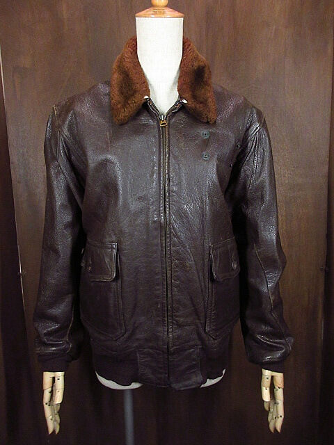 ビンテージ50's○U.S.NAVY G-1 55J14フライトジャケット size 38○2