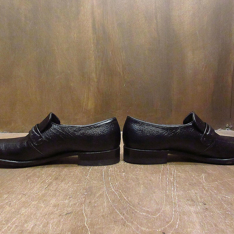 ビンテージ70's80's○DEADSTOCK WINTHROPレザーローファー黒10B○21