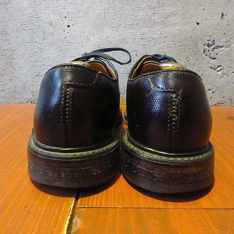 ビンテージ70's○プレーントゥシューズ黒size 10 D○250414j3-m
