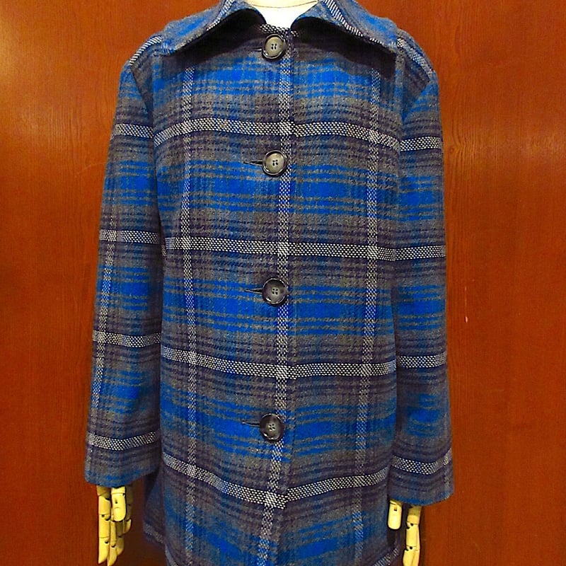 ビンテージ50's○PENDLETONレディースチェックウールコート ビンテージ50's○PENDLETONレディースチェックウールコート