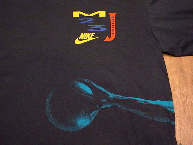 ビンテージ90's○NIKE マイケルジョーダン両面プリントTシャツ黒