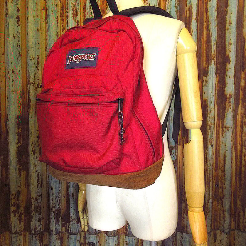 ビンテージ90's○JANSPORTボトムスウェードナイロンバックパック