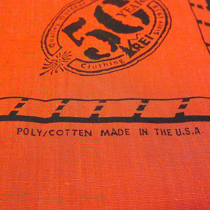 ビンテージ80's○REI 50周年記念バンダナ赤○220627i5-bnd 1980sアウト