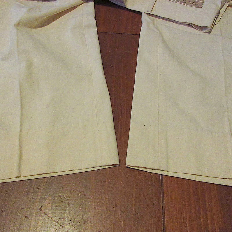 ビンテージ70's80's○Searsツータックテーパードパンツ生成り実寸W86cm
