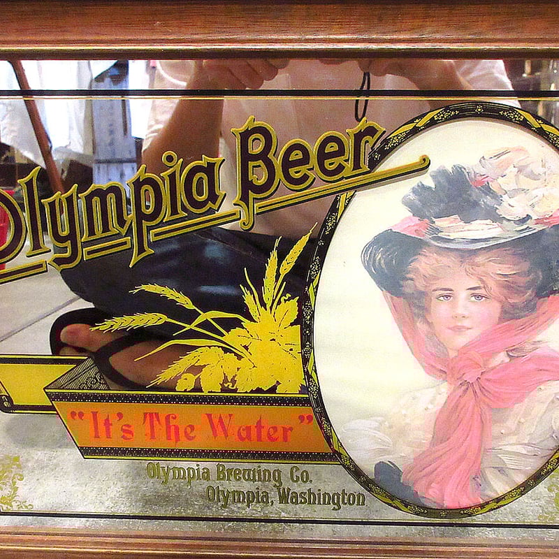 Olympia Beer パブミラー 292ee36b7ce9a89cf6bf5593d8fe8a