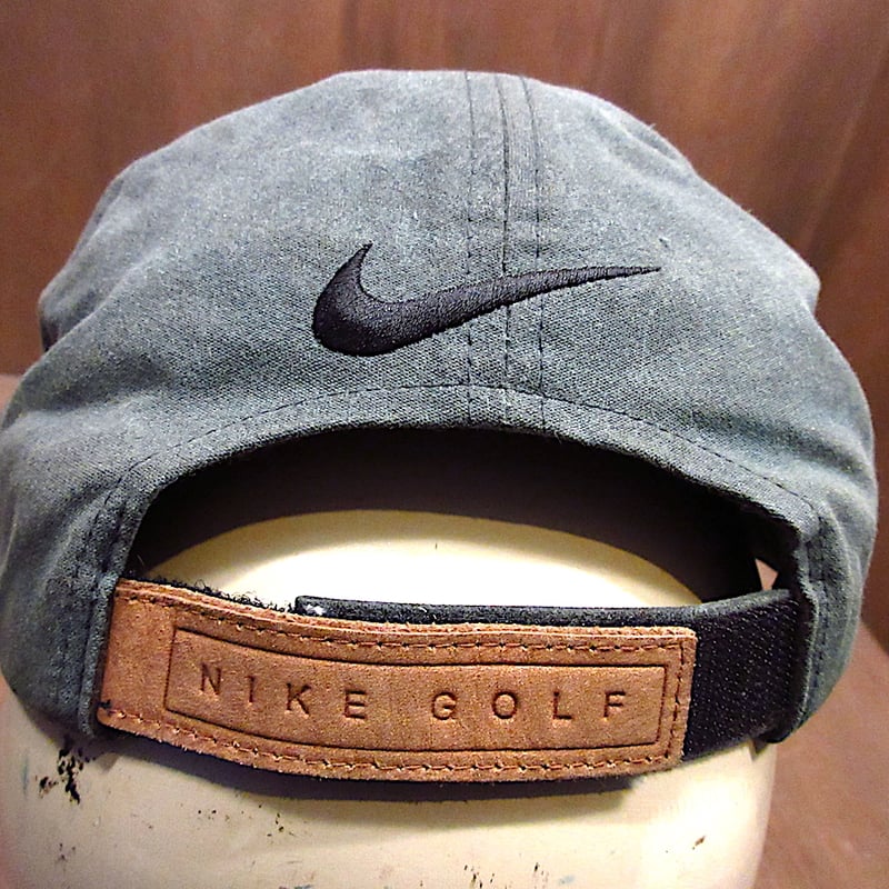 ビンテージ90's○NIKE GOLF 刺繍入り6パネルウールキャップ緑