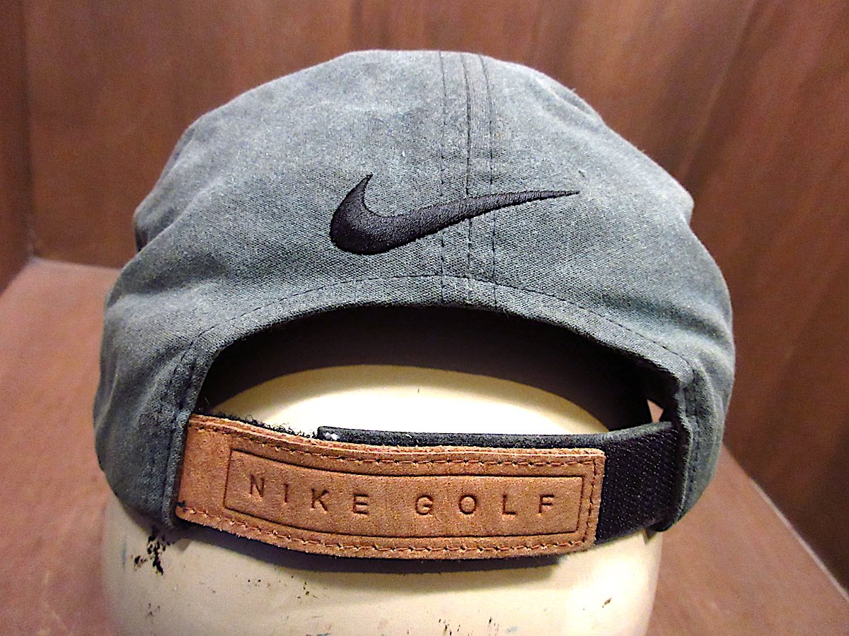 ビンテージ90's○NIKE GOLF 刺繍入り6パネルウールキャップ緑