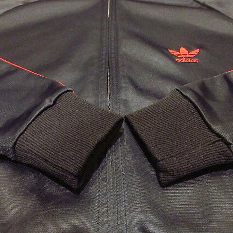 ビンテージ80's○adidas ATP KEYROLANジップアップジャージ黒×赤