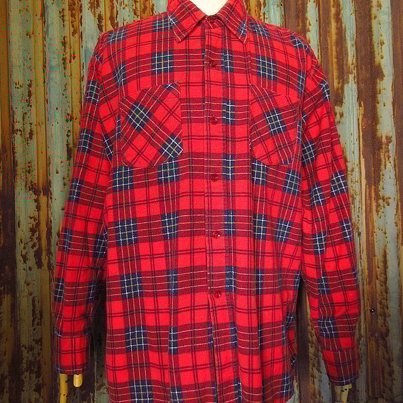 ☆レア☆好配色☆GOLDEN LINE プリントネルシャツ70sゴールデンライン