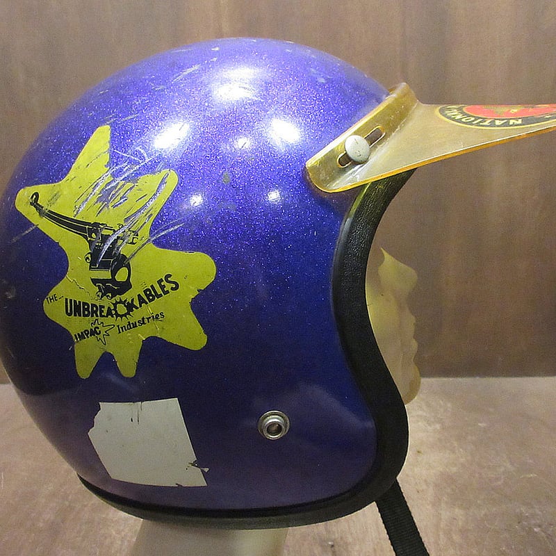 ビンテージ60's○ASC FURY 300バイザー付きジェットヘルメット紫