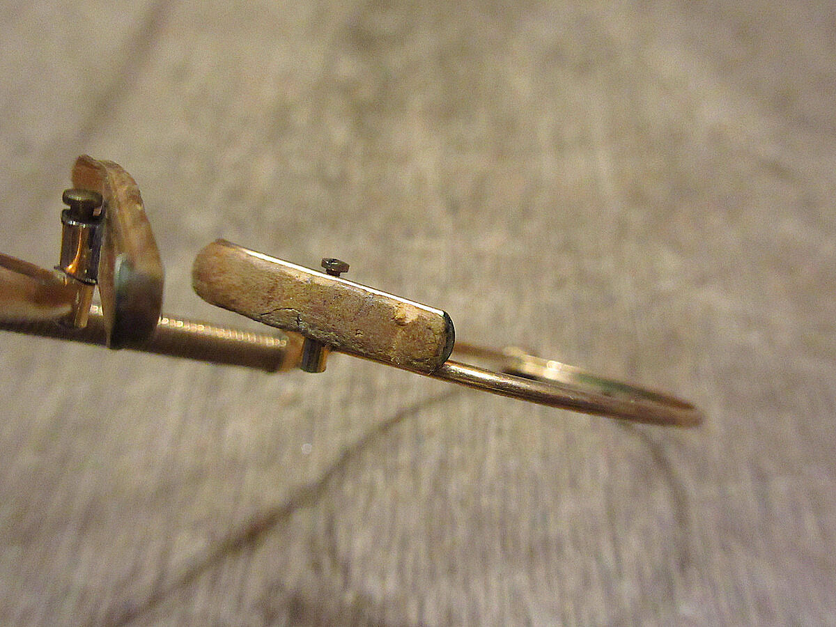 ビンテージ~30's○バースプリング型フィンチ眼鏡○221129i2-eygls