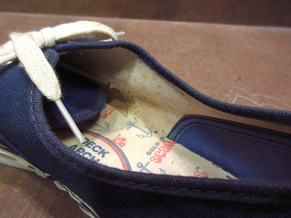 ビンテージ70's○GOLD SEAL seadogsキャンバススニーカー紺size
