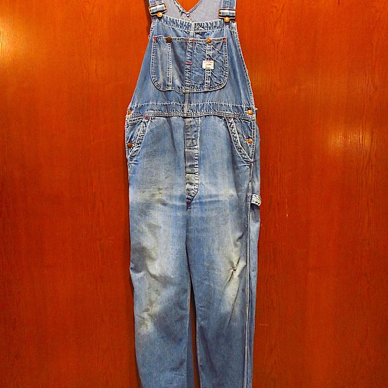 ビンテージ60's○BIG MACデニムオーバーオール実寸W96cm○240819m6-m-o