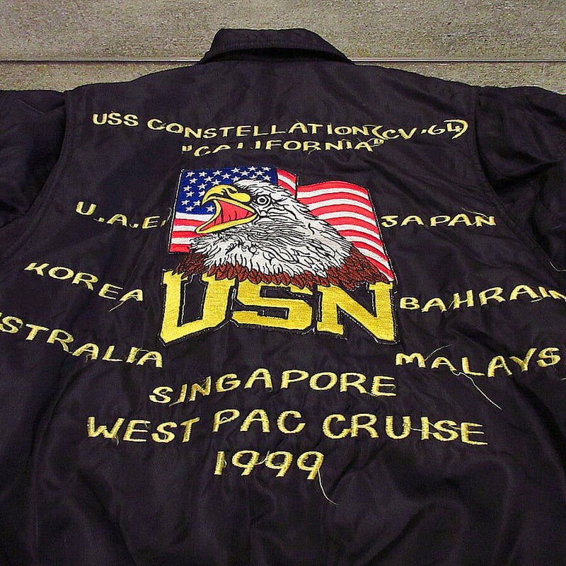 ビンテージ90's○U.S.NAVY USS CONSTELLATION (CV-64)ナイロ