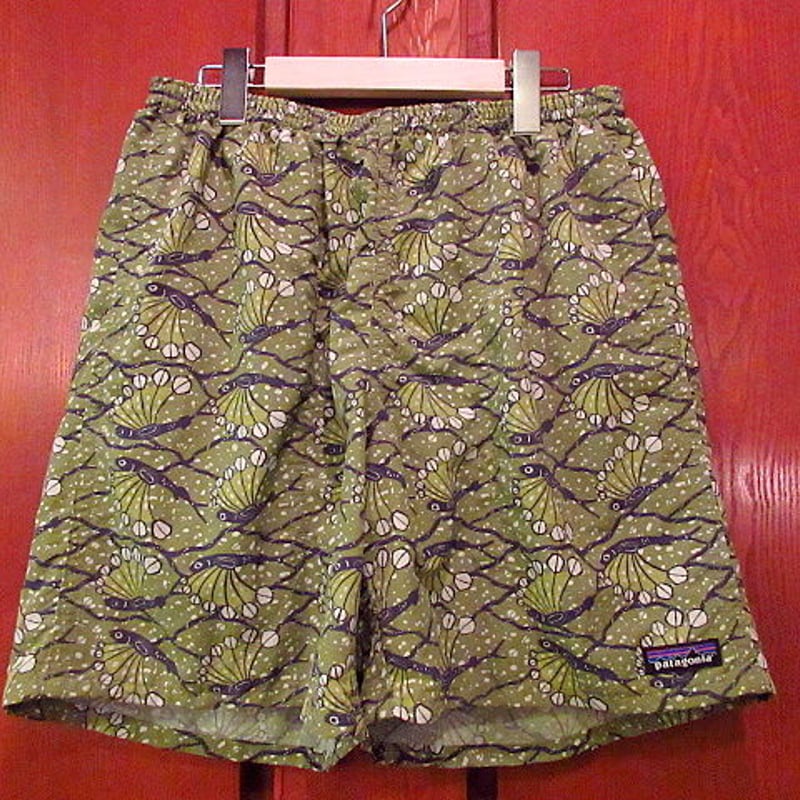 ビンテージ○Patagonia トビウオ柄バギーズショーツ Size M○200619s7-m