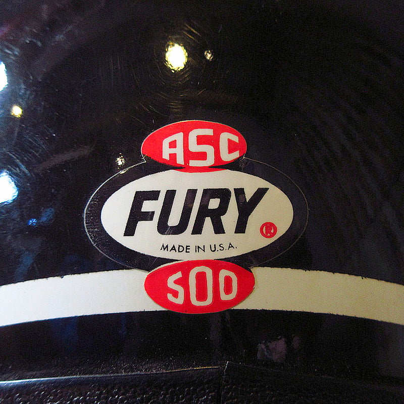 ビンテージ70's○DEADSTOCK FURY 500フルフェイスヘルメット白×黄色×黒