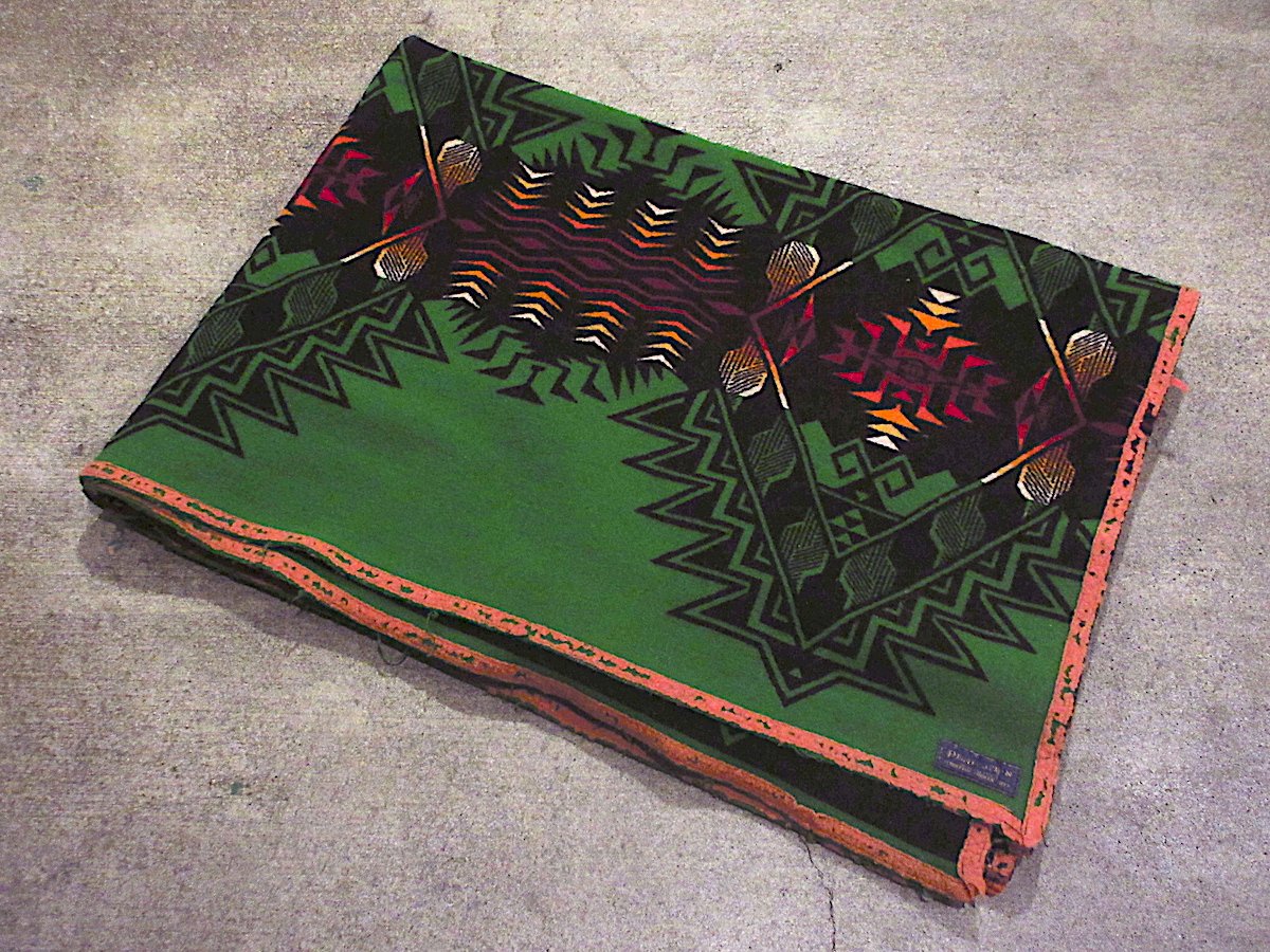ビンテージ20's30's○PENDLETONネイティブ柄ウールブランケット約185cm