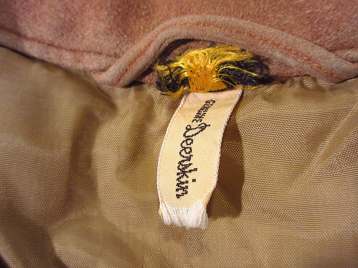 ビンテージ50's60's○ディアスキンヌバックレースアッププル