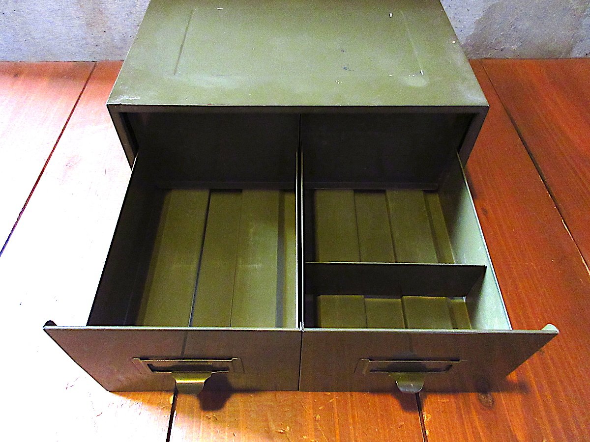 キャビネット　ヴィンテージ　中古 ビンテージ-50's○メタルファイルキャビネット○250819j6-bxs