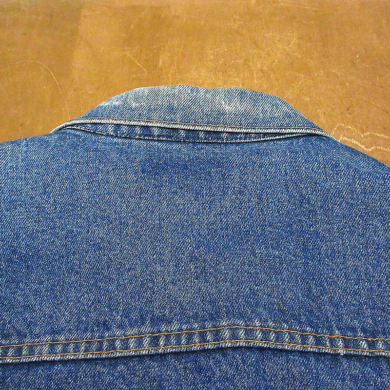ビンテージ80's○GAP裏地バッファローチェックデニムジャケットsize XL
