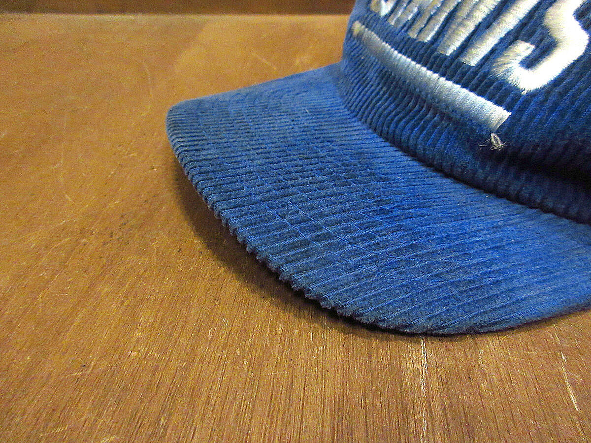 ビンテージ80's○NFL GIANTSコーデュロイキャップ青○210820s4-m-cp-b