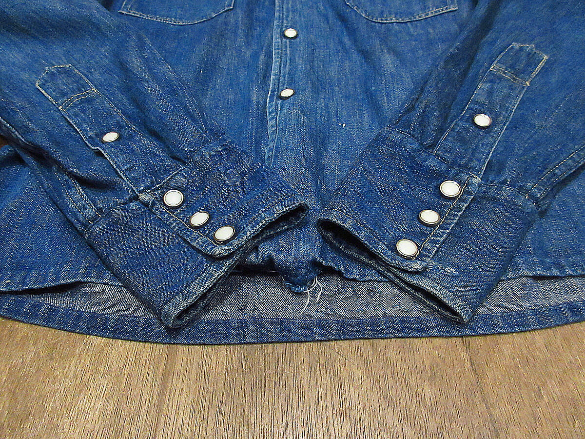 50s LEVI’S デニムウエスタンシャツ ショートホーン ヴィンテージ 古着 1950's LEVI'S ショートホーン デニムウエスタンシャツ