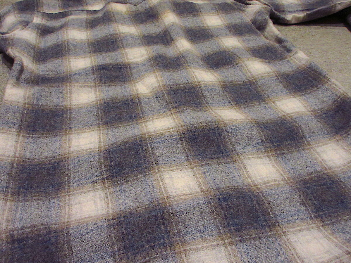 ビンテージ70's○PENDLETON白タグチェックウールウエスタンシャツsize