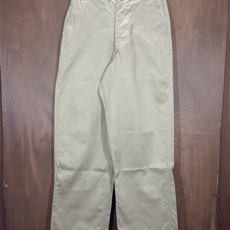 ビンテージ50's○U.S.ARMY M-1945ボタンフライチノトラウザーズ 実寸
