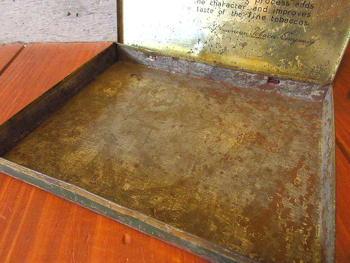 ビンテージ-40's○LUCKY STRIKEメタルシガレットケース○240713k7-bxs