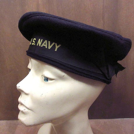 ビンテージ30’s●U.S.NAVYウールベレー帽●221223s5-m-cp-ber 1930sミリタリー米軍実物USN海軍帽子