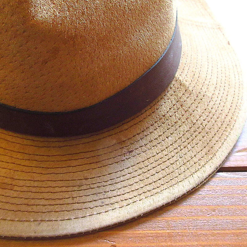 70s フェドラハット ヴィンテージ ビンテージ70's○Country Gentlemanスエードフェドラハット茶size L○2