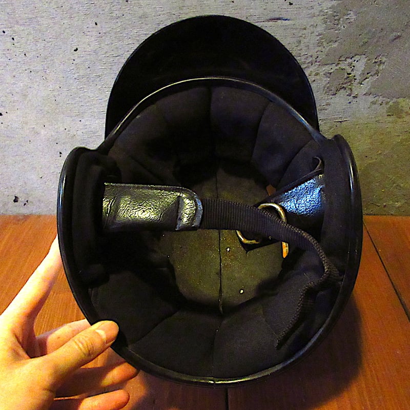 ビンテージ60's○SAFETECHバイザー付きジェットヘルメット白