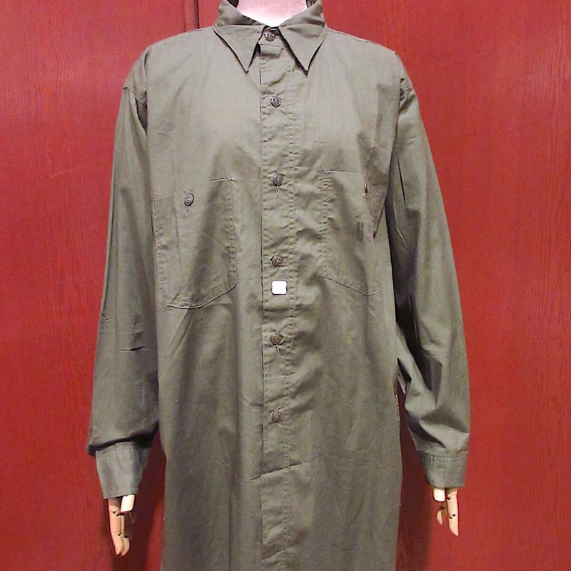 ビンテージ40's○DEADSTOCK U.S.NAVY N-3マチ付きコットンポプリン