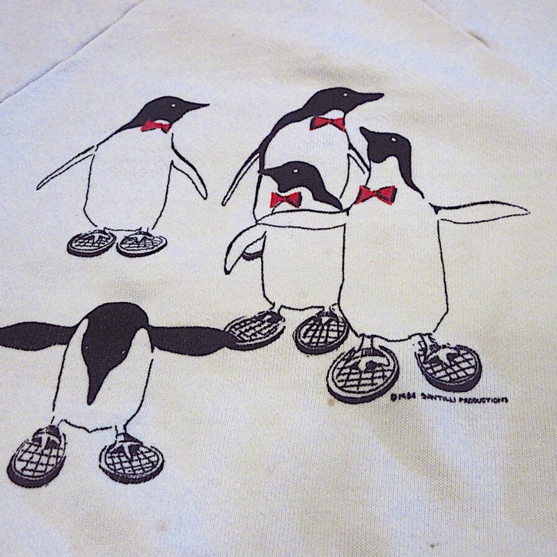ビンテージ80's○SIGNALキッズペンギンプリントラグラン ビンテージ80's○SIGNALキッズペンギンプリントラグラン