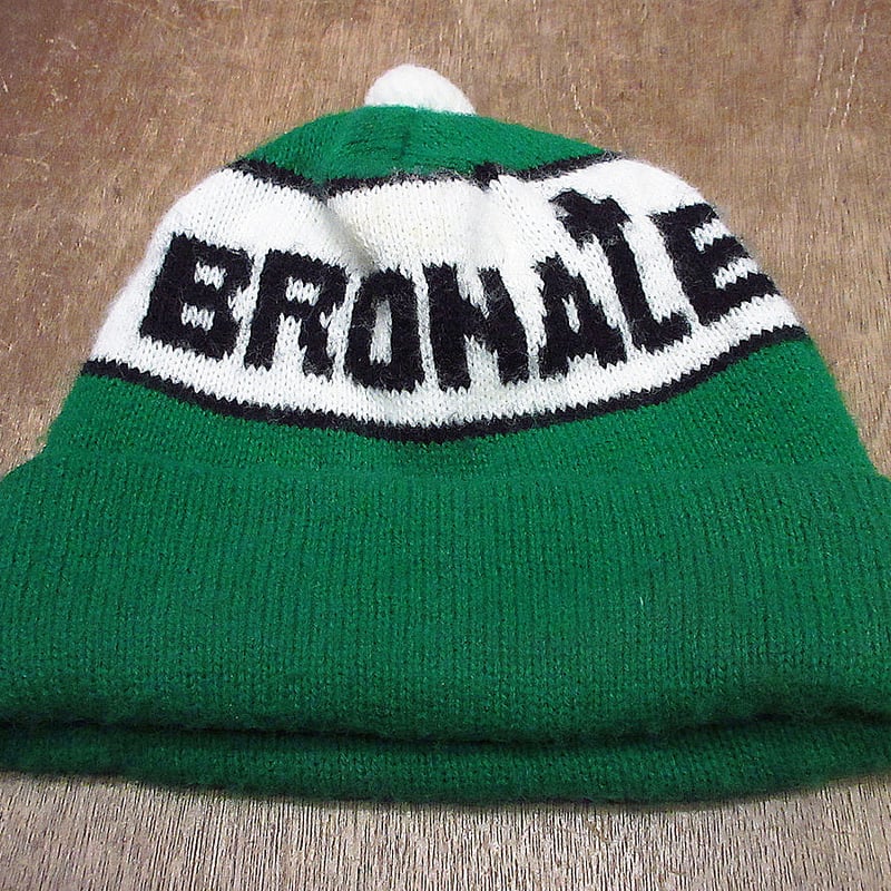 ビンテージ70's80's○BRONAtEアクリルニット帽緑○231217i4-m-cp-kn