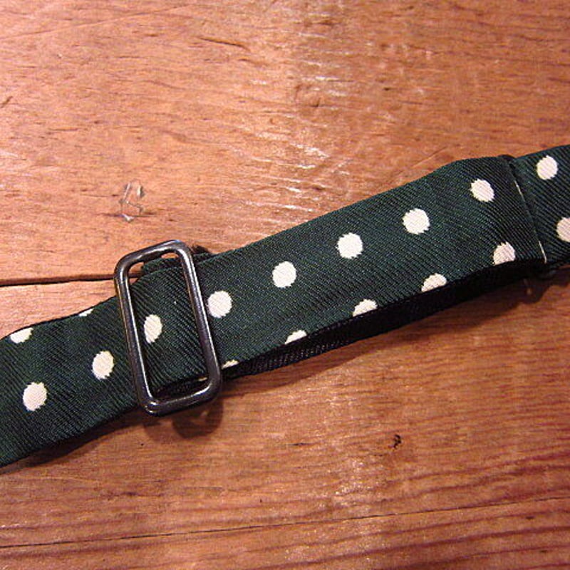 ビンテージ○ドット柄ボウタイ緑○odst 蝶ネクタイ水玉グリーンレトロ