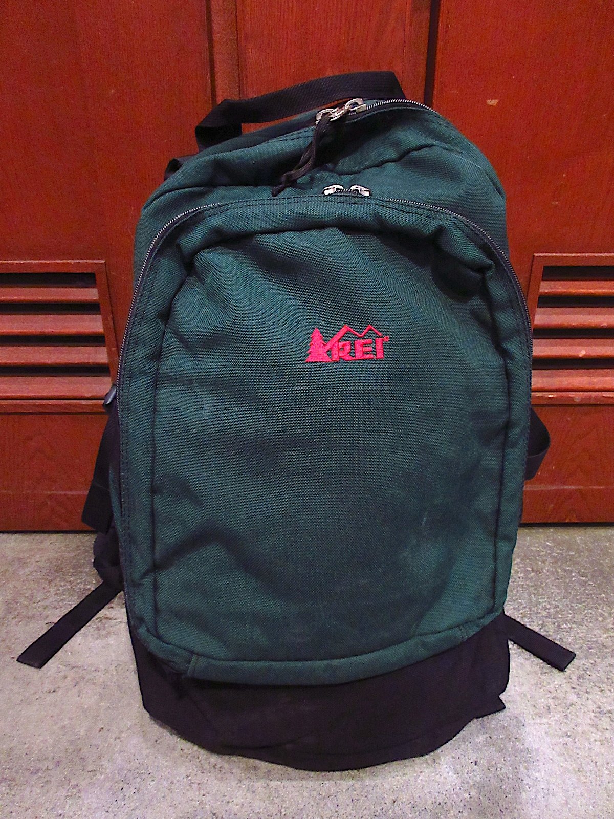 ビンテージ90's○REIナイロンバックパック緑○240509c8-bag-bp 1990sア