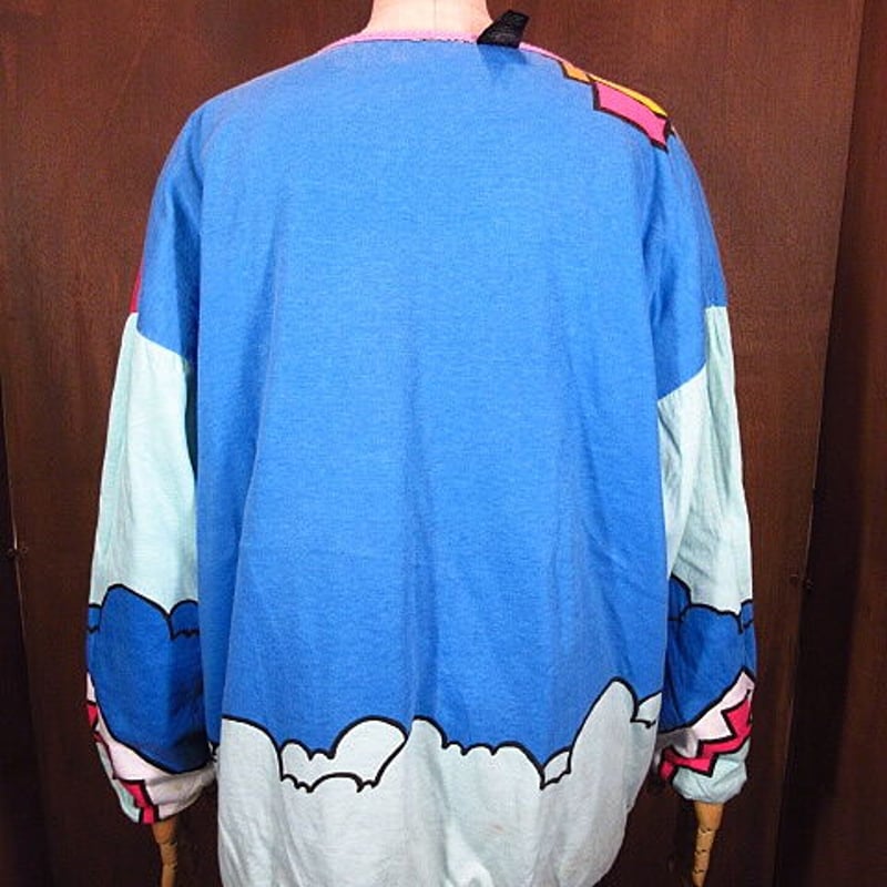 ビンテージ80's○Peter MaxリバーシブルスウェットM○201206n1-m-sws
