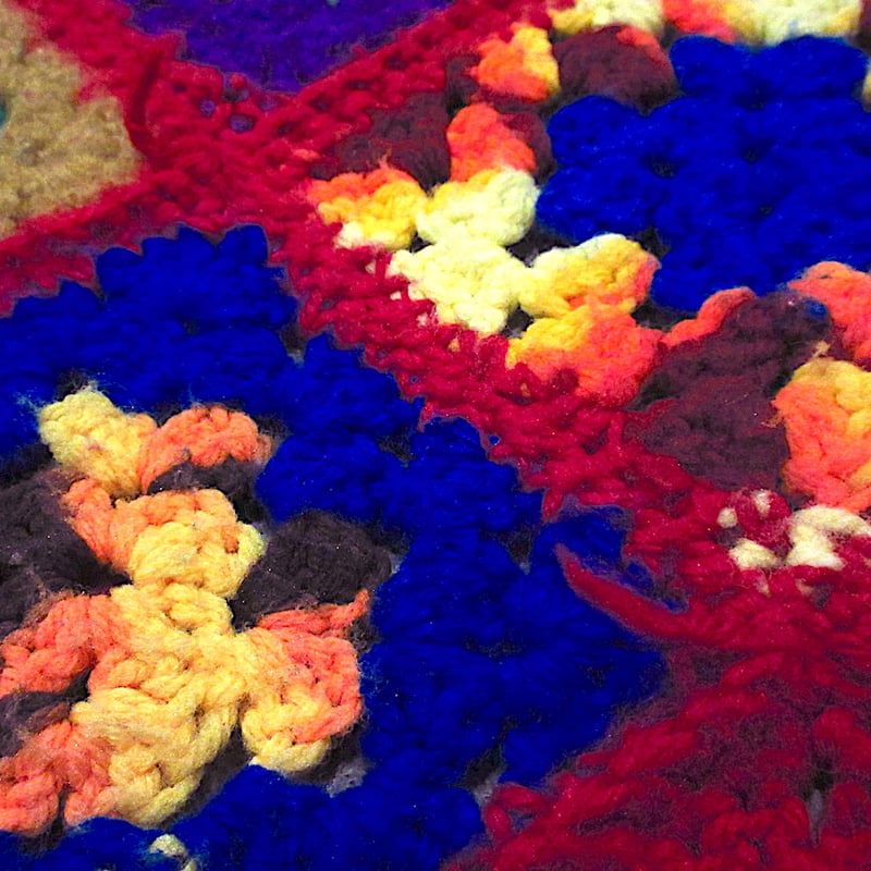 ビンテージ○かぎ針編みブランケットsize 約170cm × 約120cm○250124m5-