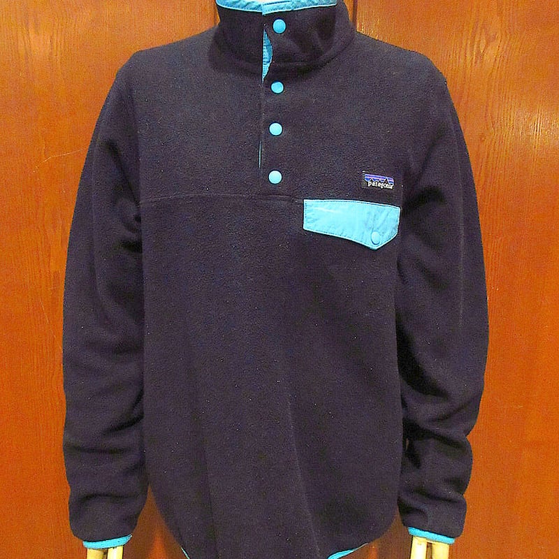 ビンテージ○Patagonia SYNCHILLAツートーンスナップT size S○2210