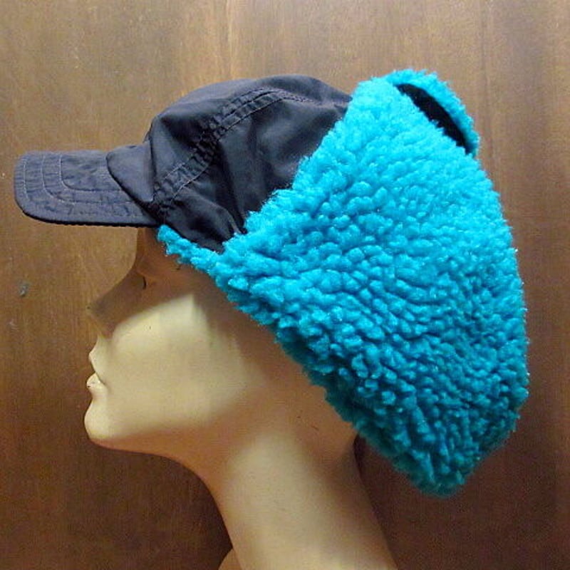 ビンテージ90's○Columbia耳当て付き裏地フリースナイロンシェル