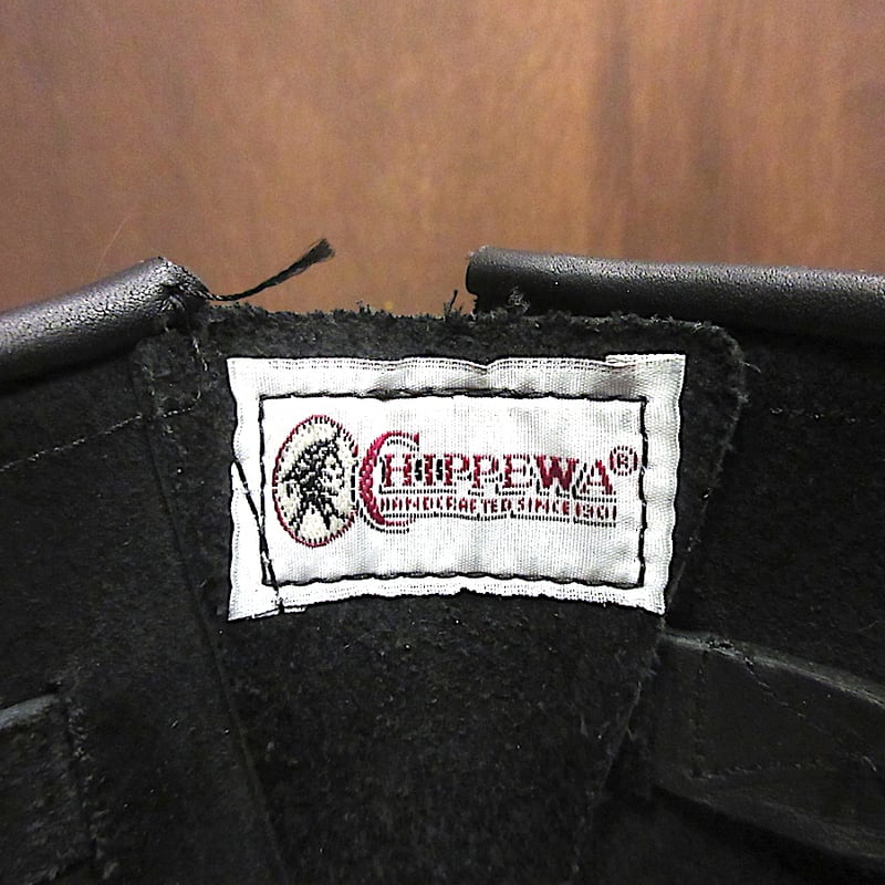 ビンテージ90's○DEADSTOCK CHIPPEWAスチールトゥエンジニアブーツ黒