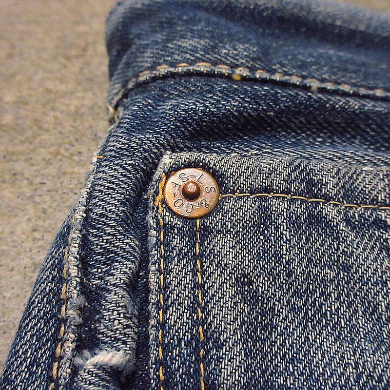 【濃紺】Levis ヴィンテージ 501XX 47モデル 片面タブ デニム リーバイス501XX 片面タブ 47モデル後期型 サイドステッチ長い