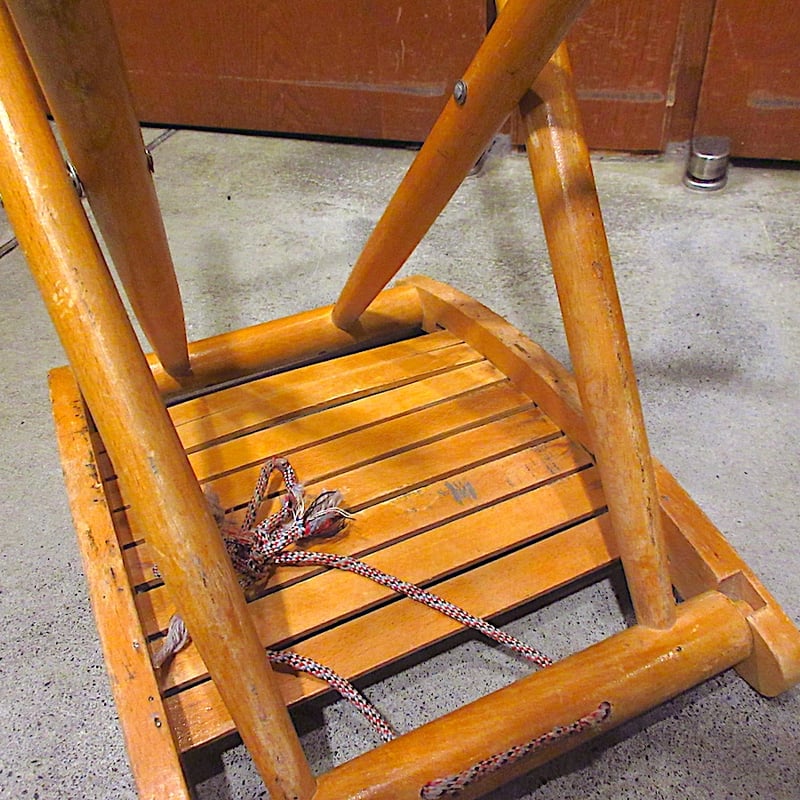 ビンテージ○ウッドフォールディングチェア○251015z7-chr木製椅子