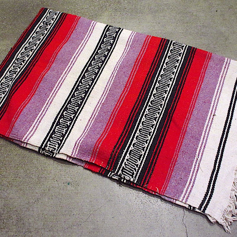 ビンテージ○メキシカンラグ約201cm × 約131cm○240901m1-rug