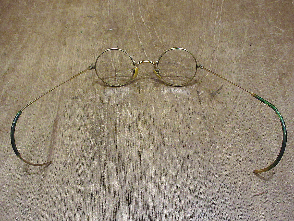 アメリカンオプティカル 12KGF ラウンド 丸メガネ M283 USA製1930sAmericanOpticalアメリカンオプティカルFUL-VUE