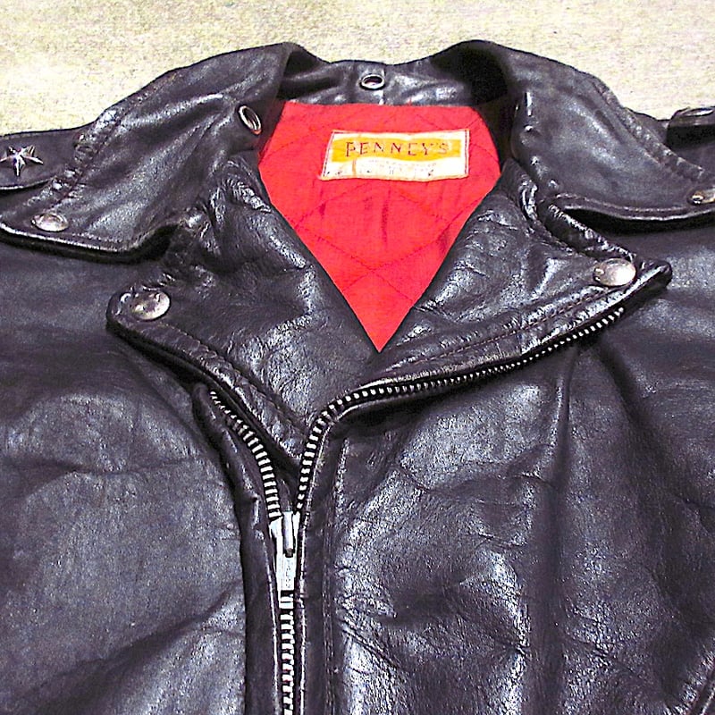 ビンテージ50's○PENNEY'S TWO STARモーターサイクルレザージャケット