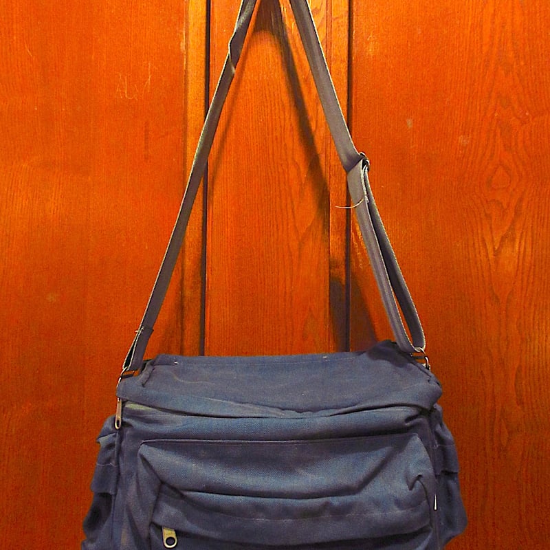 ビンテージ80's○REIナイロンカメラショルダーバッグ紺○231218m2-bag